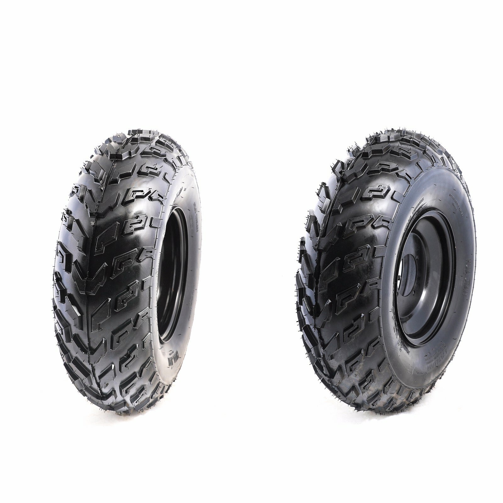 10-inch all-terrain vehicle wheels, 23x7-10 tires, 4-lug rims, main axle hubs, suitable for four-wheeled vehicles, for golf carts, and UTVs.