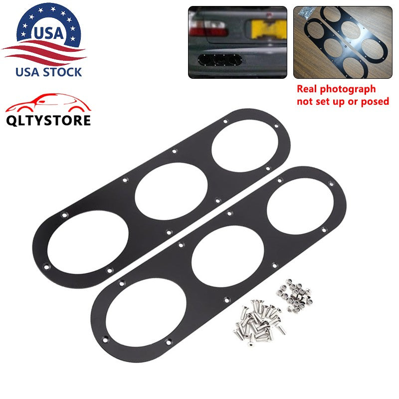 2Pcs Car Rear Bumper Race Air Diversion Diffuser Panels Kit Universal Black