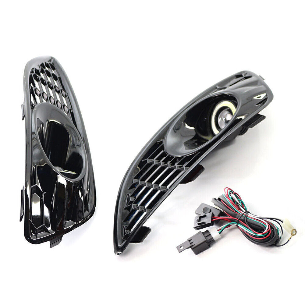 Front Side LED Fog Lamp Light Left Right Set Black Fit for Ford Fiesta 2012-2016
