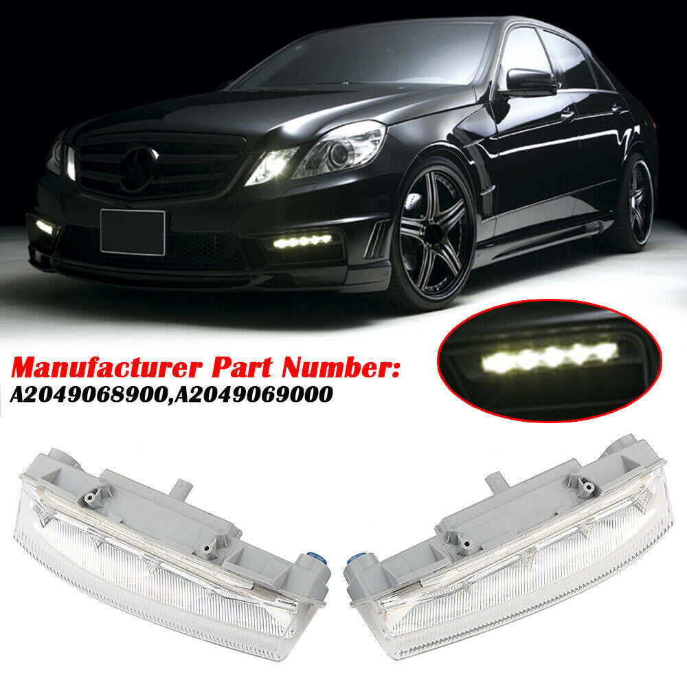 2-piece front DRL fog light kit suitable for Mercedes-Benz W204 W212 C250 C280 C350 E350