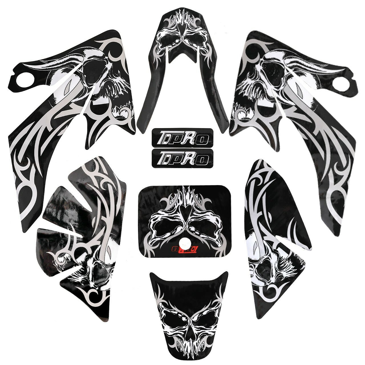 Decal graphic stickers for Honda CRF50 90cc 110cc Pit bikes and motocross bikes.