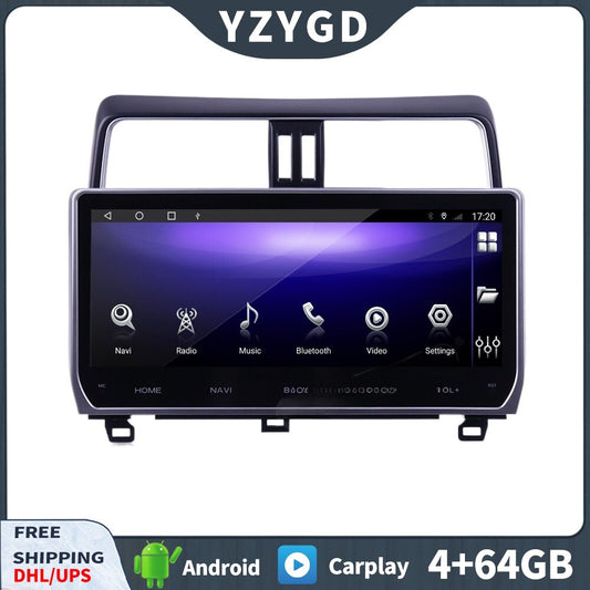 12.3''for Toyota for Land Cruiser Prado 2018+ Stereo CarPlay 2Din Car Radio Receiver