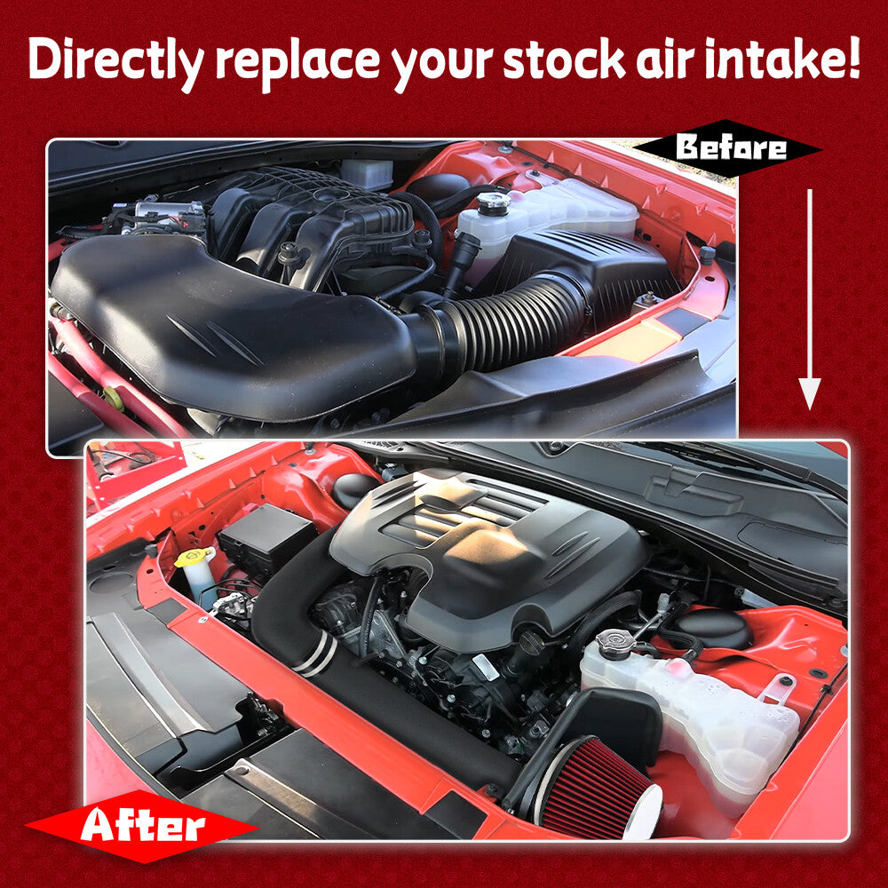 Cold Air Intake Kit w/ Filter  Heat Shield For 11-20 Charger for Challenger 300 3.6