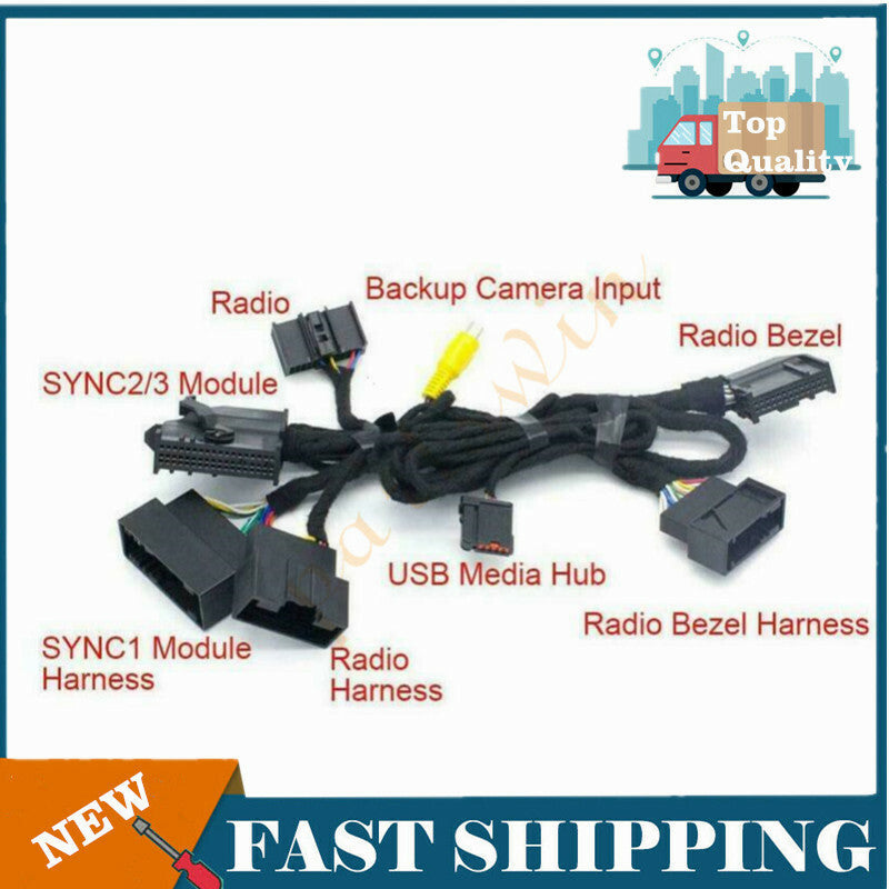 4 to 8 PNP power seatbelt conversion to for Ford SYNC 1, SYNC 2, SYNC 3 upgrade