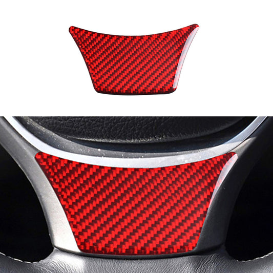 Red carbon fiber steering wheel chin trim for BMW 5 Series F10 F18 2011-2017 type A