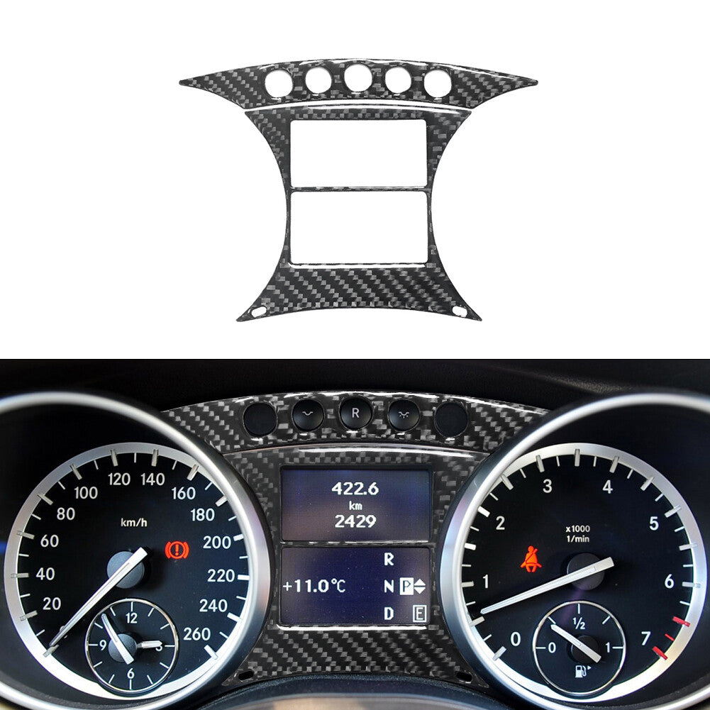 2X Carbon Fiber Speedometer Gauge Trim for Mercedes R-Class 2009-2012