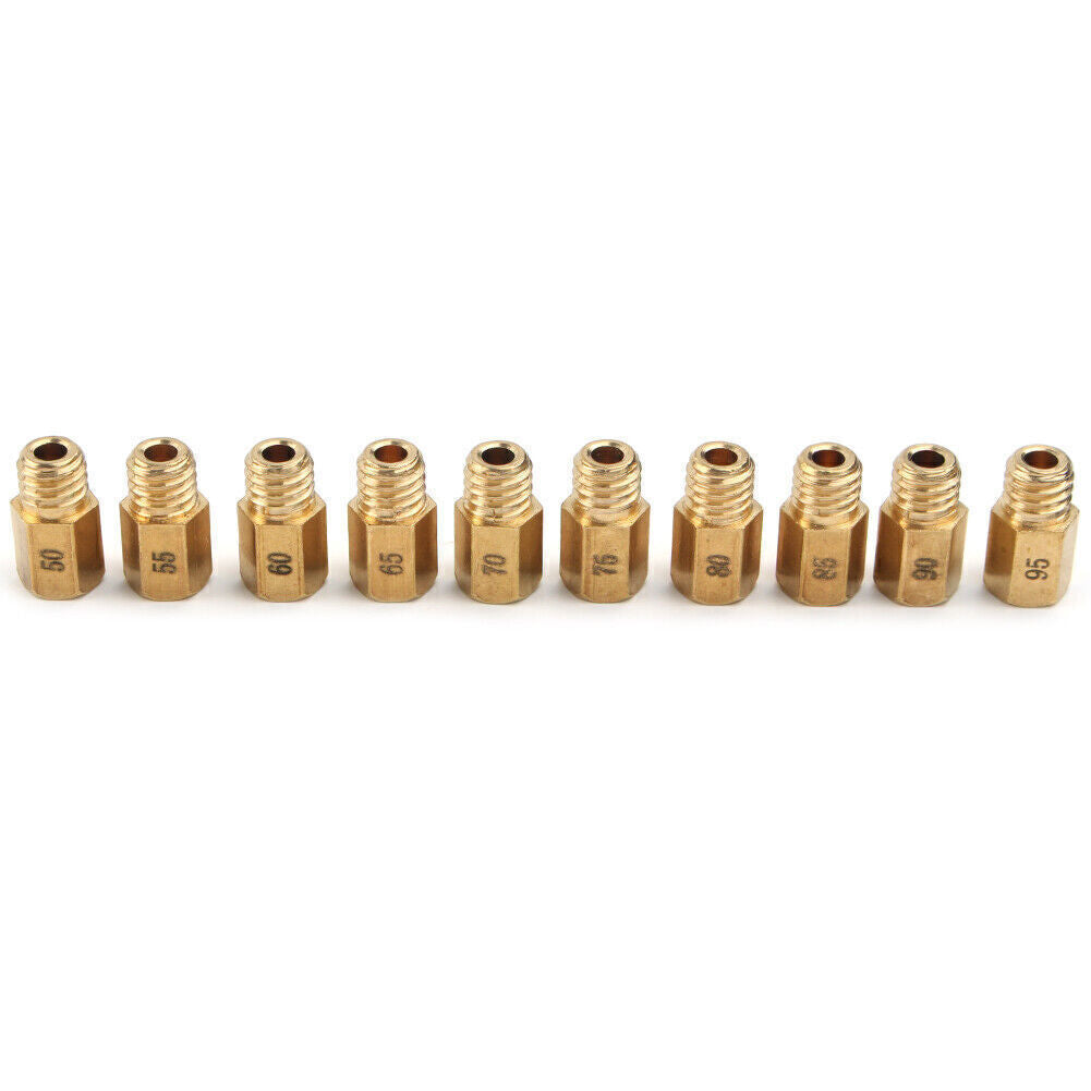 10PCS Carburetor Main Jet Fit VM/TM/TMX AX100 50,55,60,65,70,75,80,85,90