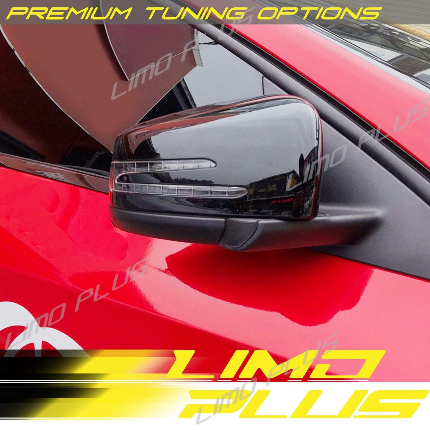 Gloss Black Side Mirrors Cover Caps for Mercedes CLA W117 CLA200 CLA250 13-19