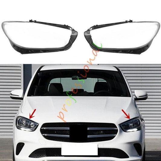 for Mercedes B-Class 2020-2022 Both Side Headlight Clear Lens Cover + Sealant