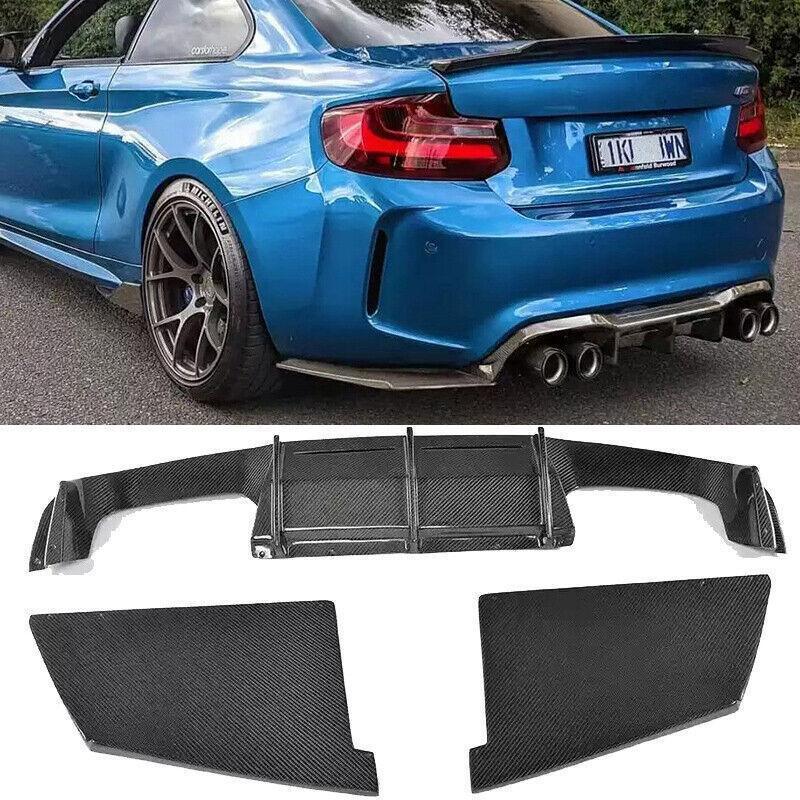 Carbon fiber rear bumper diffuser lip for BMW F87 M2 Coupe 2016-2020 replacement parts.