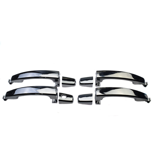 Exterior door handles with chrome trim for front, rear, left, and right sides for Chevrolet Aveo Captiva Sport Vue