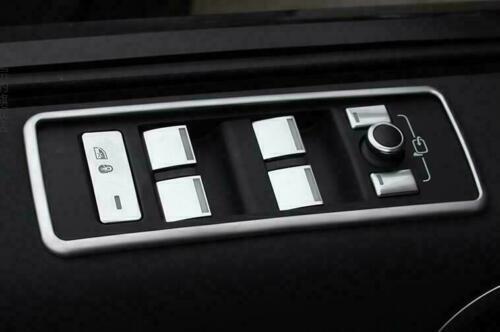 10Pcs Chrome Window lift panel switch cover trim for Range Rover Velar 2017-2019