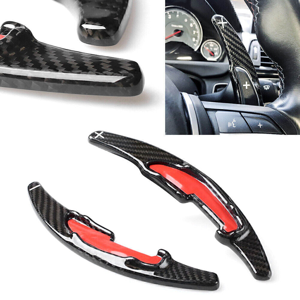Carbon Fiber Paddle Steering Wheel Shifter Extensions Fit for BMW M2 M3 M4 M5 M6 X5M
