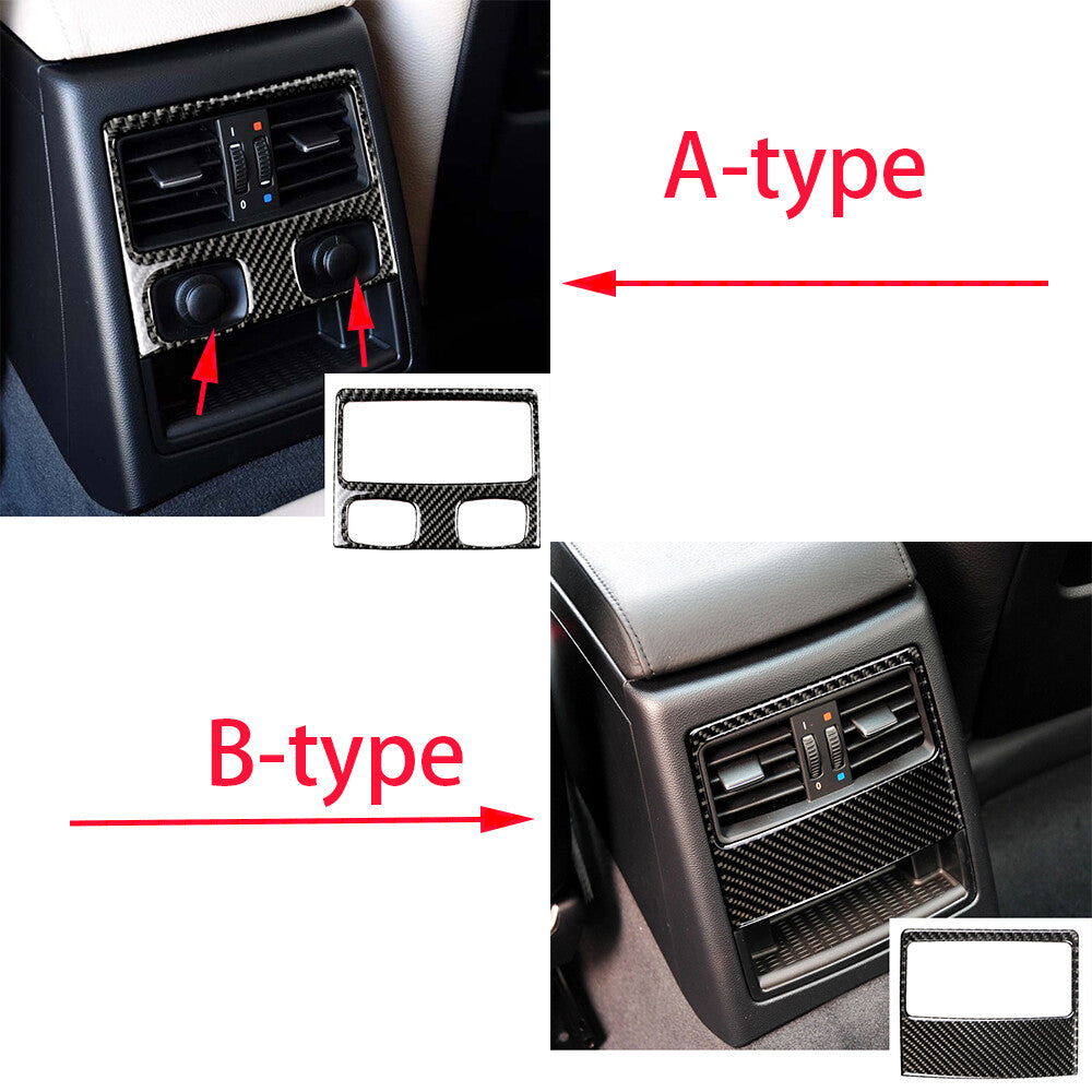 Carbon Fiber Rear AC Air Vent Outlet Panel Trim for BMW 3 Series E90 E92 2005-12