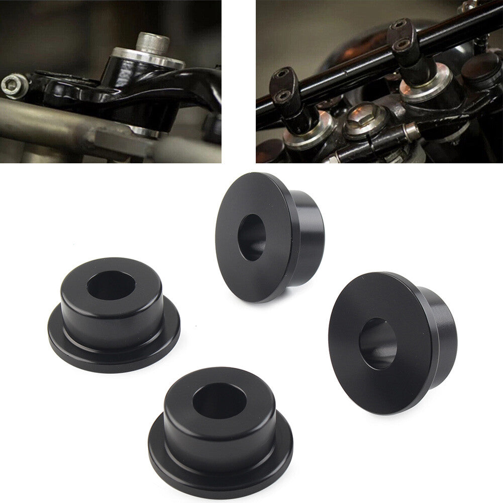 for Harley Dyna Wide Super Glide Softail Handlebar Riser Bushings Mounts Black