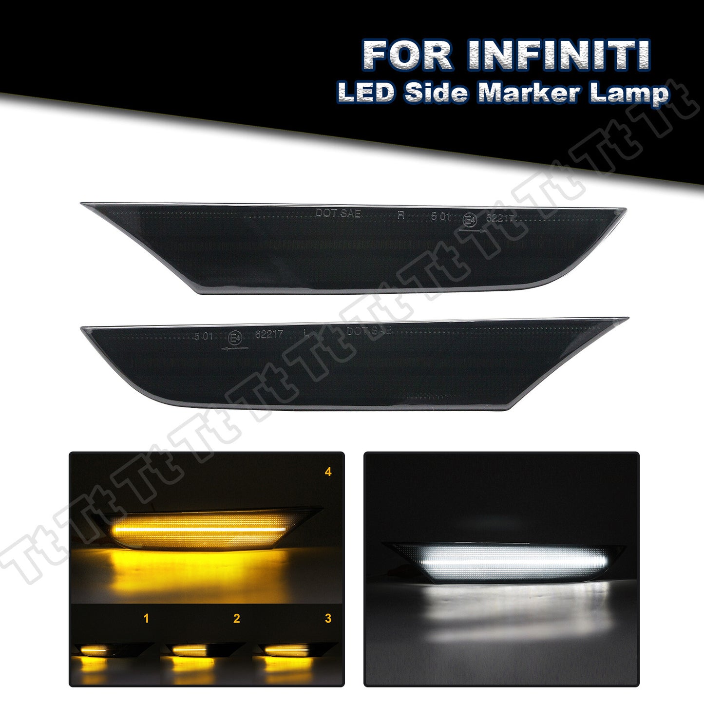 Sequential switch LED side marker lights applicable to for Infiniti G35 sedans (03-06).