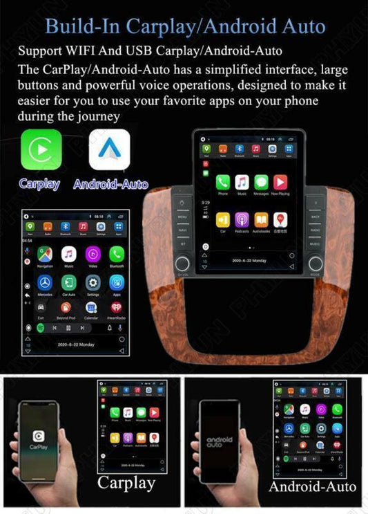 GPS Stereo Nav For 2007-13 for Chevy Suburban/Tahoe for GMC for Yukon Android10.1 9.5 Radio