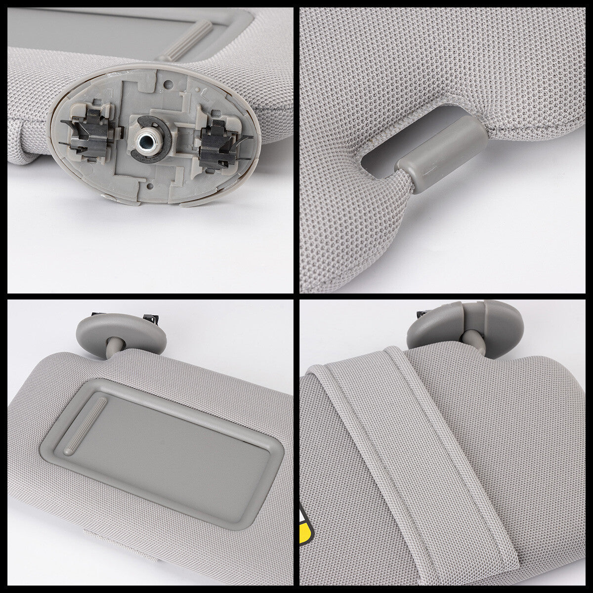 1 piece of grey leather sun visor with mirrored left side for Toyota for Corolla 2009 - 13