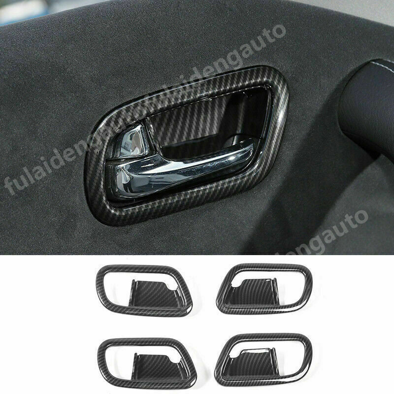 Carbon Fiber Inner Door Handle Bowl Trim for Nissan Armada Patrol Y62 2017-2019