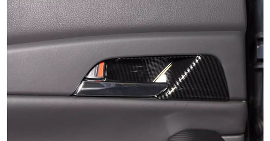 Carbon Fiber Inner Door Handle Covers Trims for Mazda CX-30 2020 Car Aessories