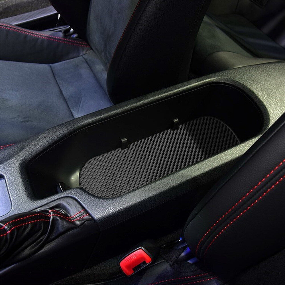 Cup Holder Bottom Pad Panel Trim Carbon Fiber for Toyota 86 for Subaru BRZ 2016-2020