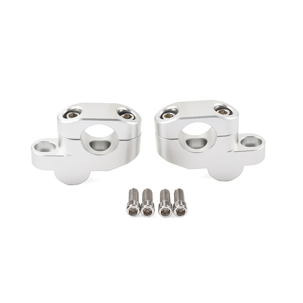 1 25mm Offset Handlebar Clamp Mount Riser Fit for Honda for Suzuki for Yamaha Silver