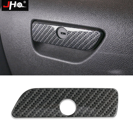 Carbon Fiber Car Storage Glove Box Handle Trims Cover for Ford Explorer 13-2019