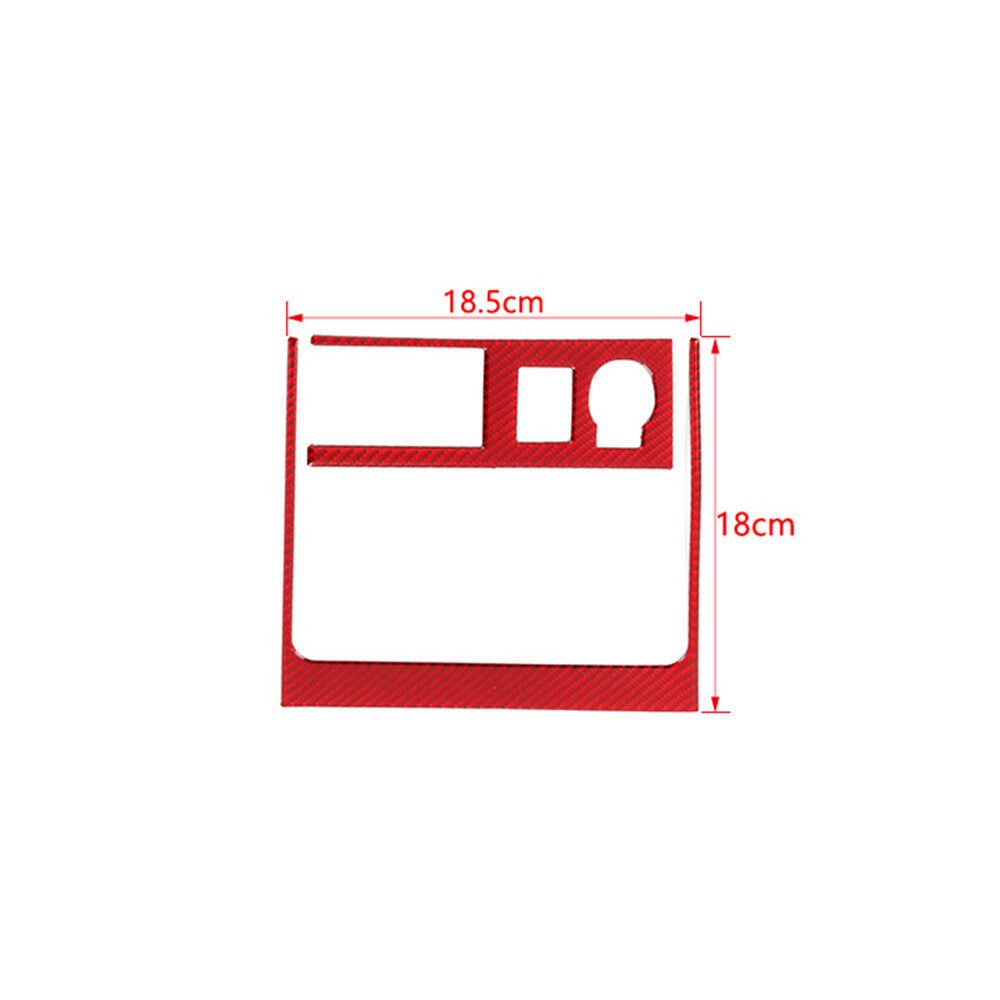 Red Carbon Fiber Cigarette Lighter Panel Decor Trim For Toyot@ 4Runner 2010-2023