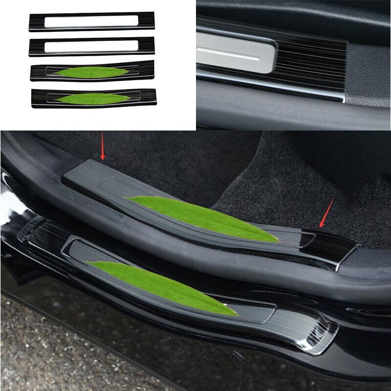 Protector Scuff Plate Door Sill Threshold Black for Lincoln MKX 2016-2018