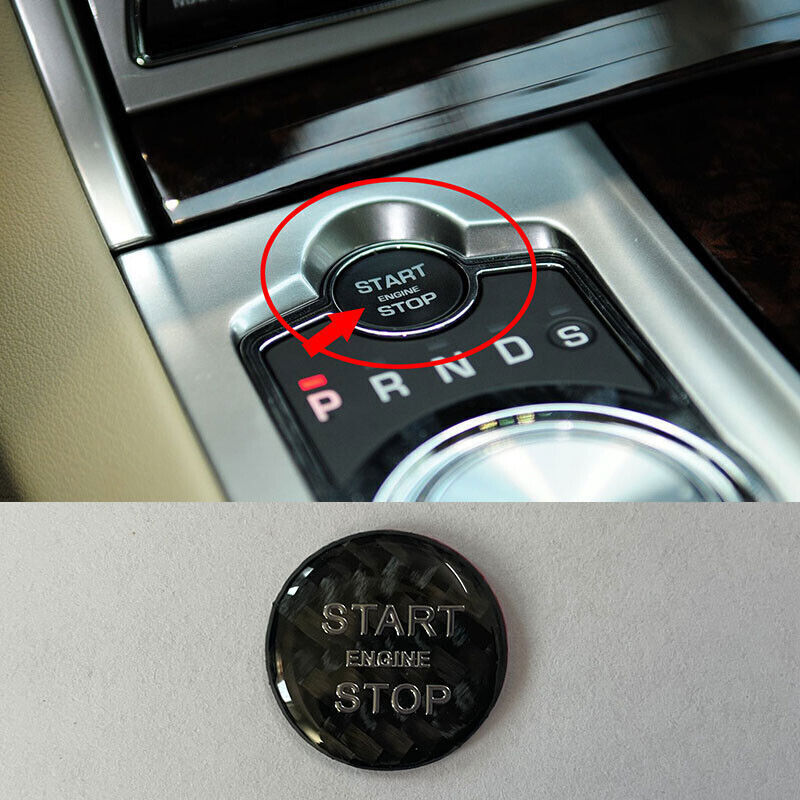 for Jaguar XF 2012-2015 Carbon Start Button Ignition Overlay Repair Sticker Trim