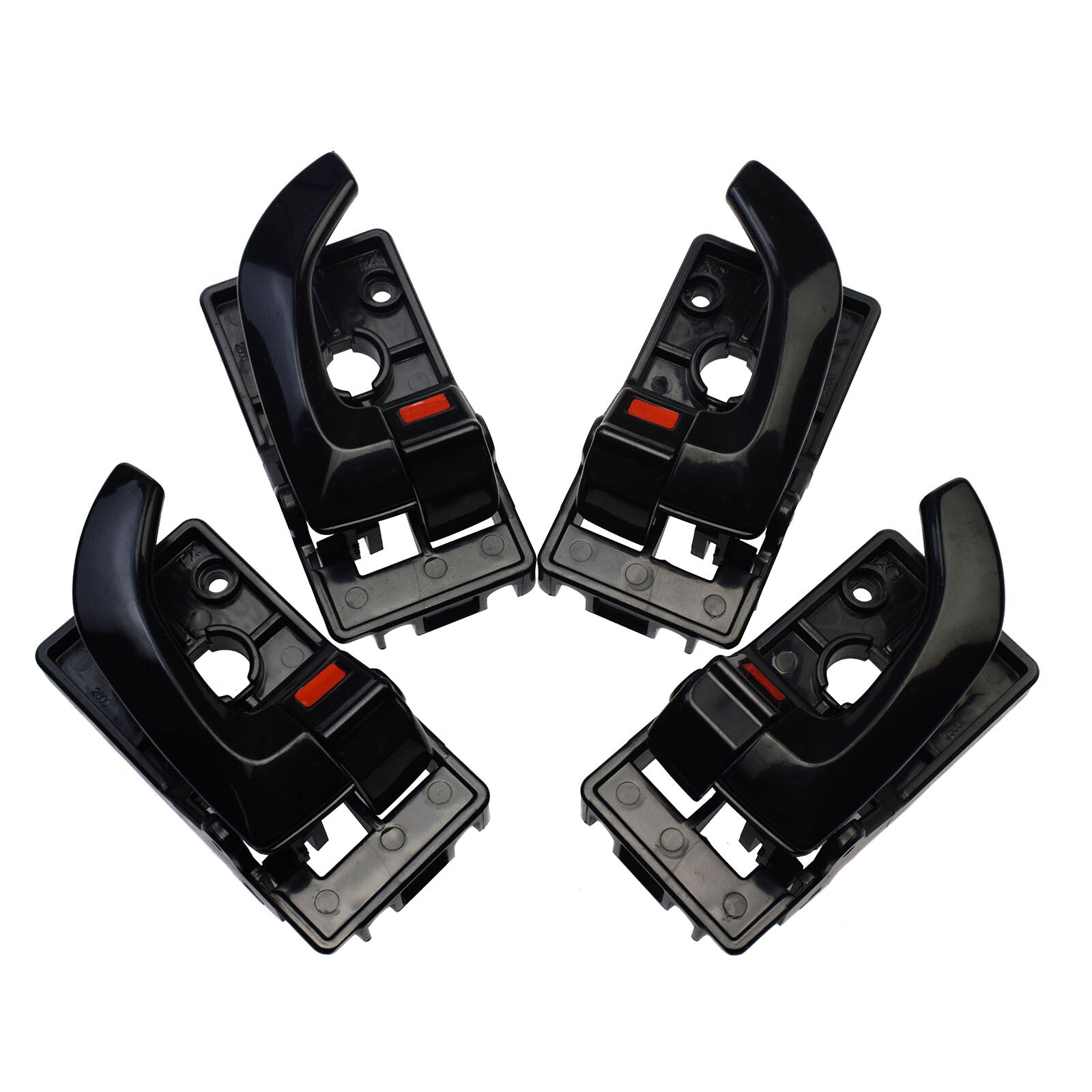 4PCS Front  Rear  Left Right Inside Door Hanlde Black For 05-09 for Hyundai for Tucson