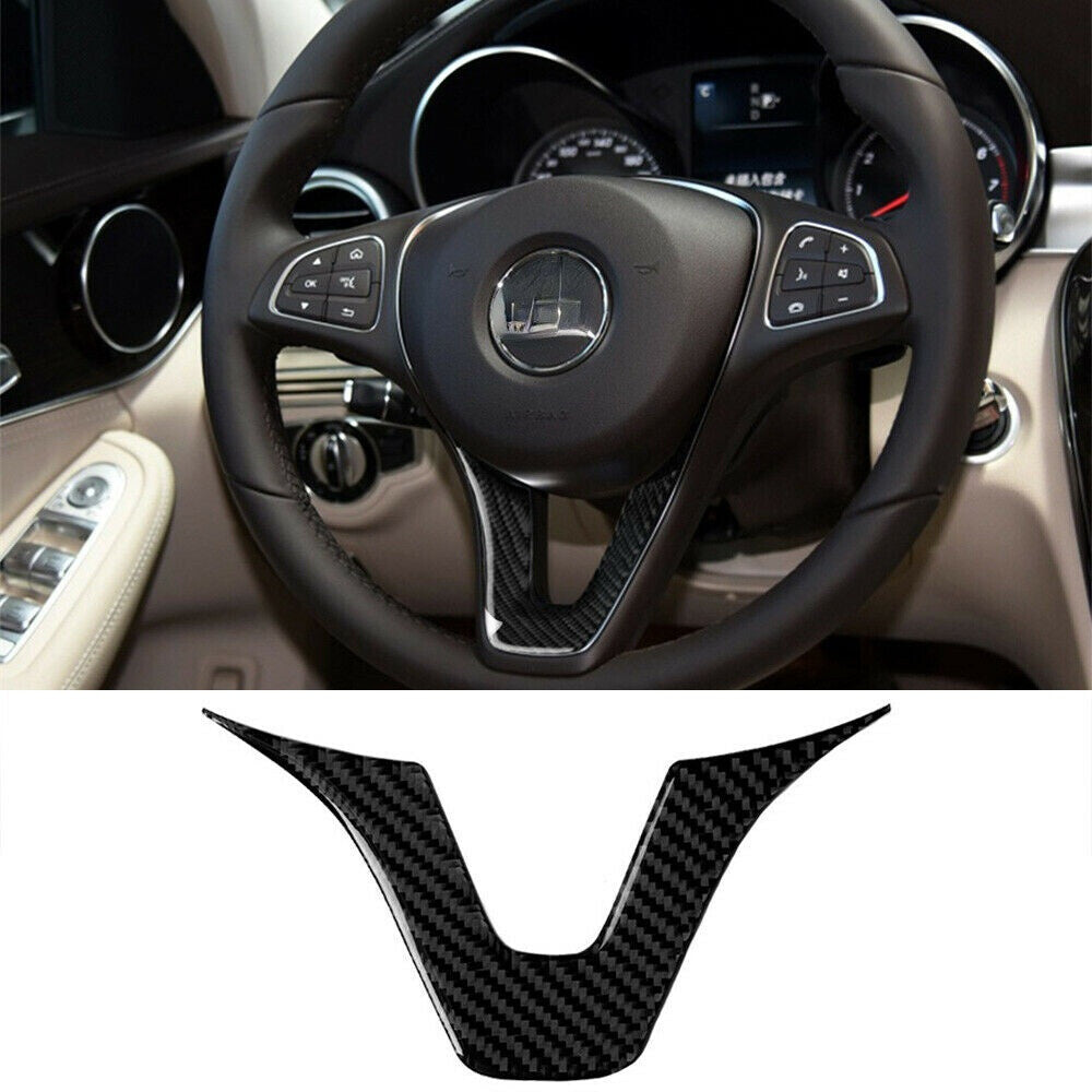 Carbon fiber steering wheel trim suitable for Mercedes-Benz C-Class W204 2007-13