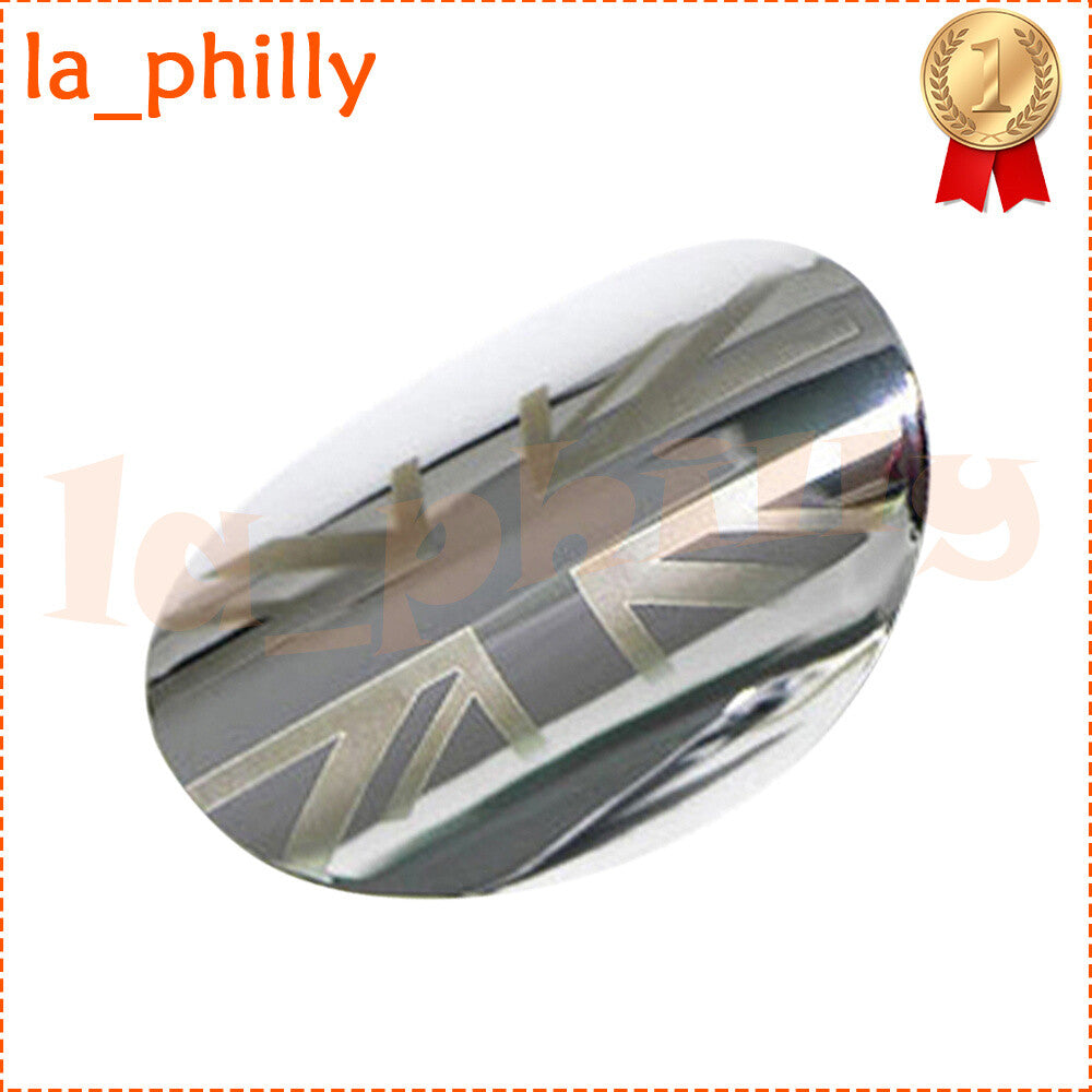 Union Jack Chrome Door Handle Lock Hole Cover Cap for Mini Cooper F55 F56 13-19