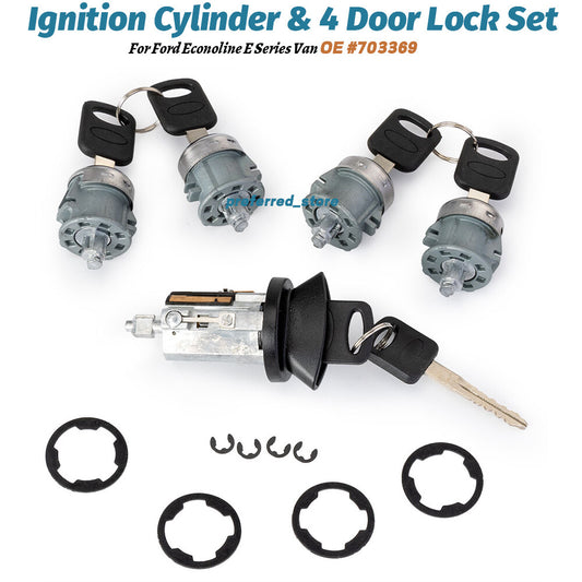 Ignition cylinder and 4-door lock kit for Ford Econoline Van E150 E250 E350 703369