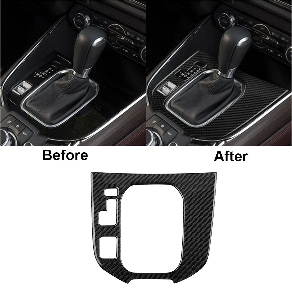 for Mazda CX-9 2016-2020 Carbon Fiber Interior Gear Shift Panel Cover Trim