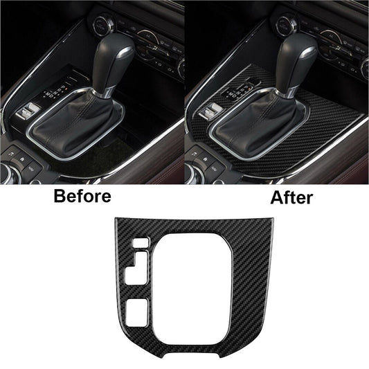for Mazda CX-9 2016-2020 Carbon Fiber Interior Gear Shift Panel Cover Trim