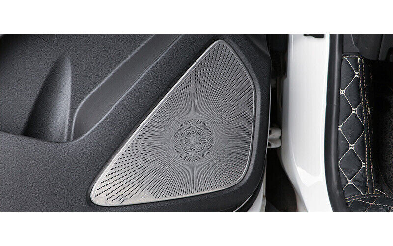 for Chevrolet Equinox 2018-2021 Silver Stainless Inner Door Speaker Cover Trim