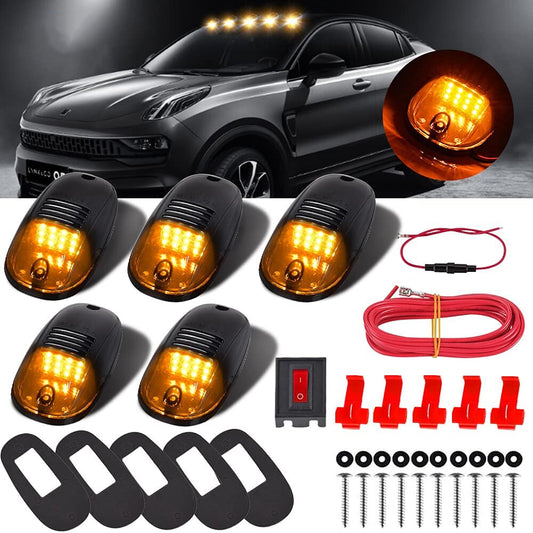 5x Amber Cab Roof Marker Light Top Running Lamp for Ford F150 F250 Super Duty