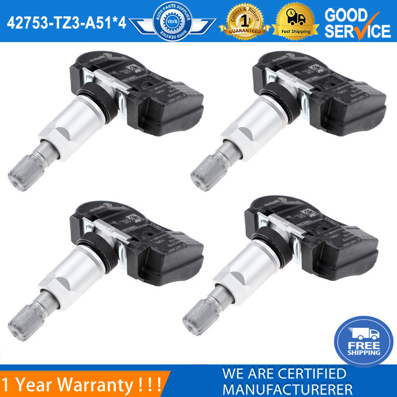 4-piece TPMS tire pressure sensor kit suitable for Honda for Acura ILX MDX for RDX TLX 42753-TZ3-A51
