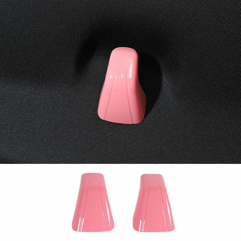 Fit for Dodge for Challenger 2015-2022 ABS Pink Back Row Hook Decoration Cover 2PCS