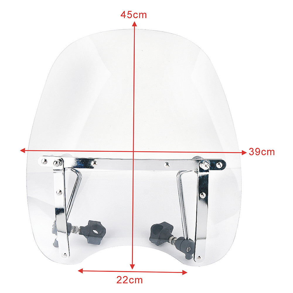 7/8'' 1'' Motorcycle Screen Windscreen Windshield Deflector Large Bars Universal