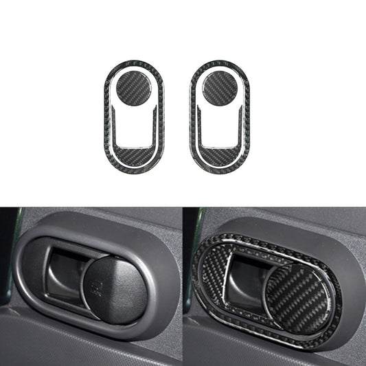 6X Carbon Fiber Interior Rear Door Handle Trim for Jeep for Wrangler 2007-2010
