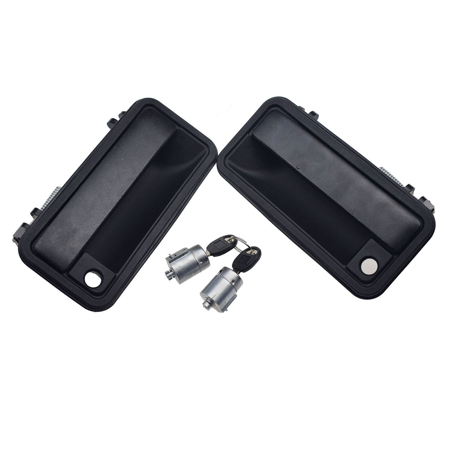 for Chevrolet for GMC Pair Front Exterior Door Handles + Ignition Lock Cylinder Set