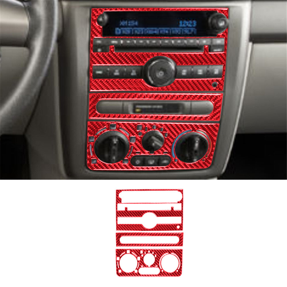 Red Carbon Fiber Center Control Button Trim TypeB for Chevrolet COBALT 2005-2010