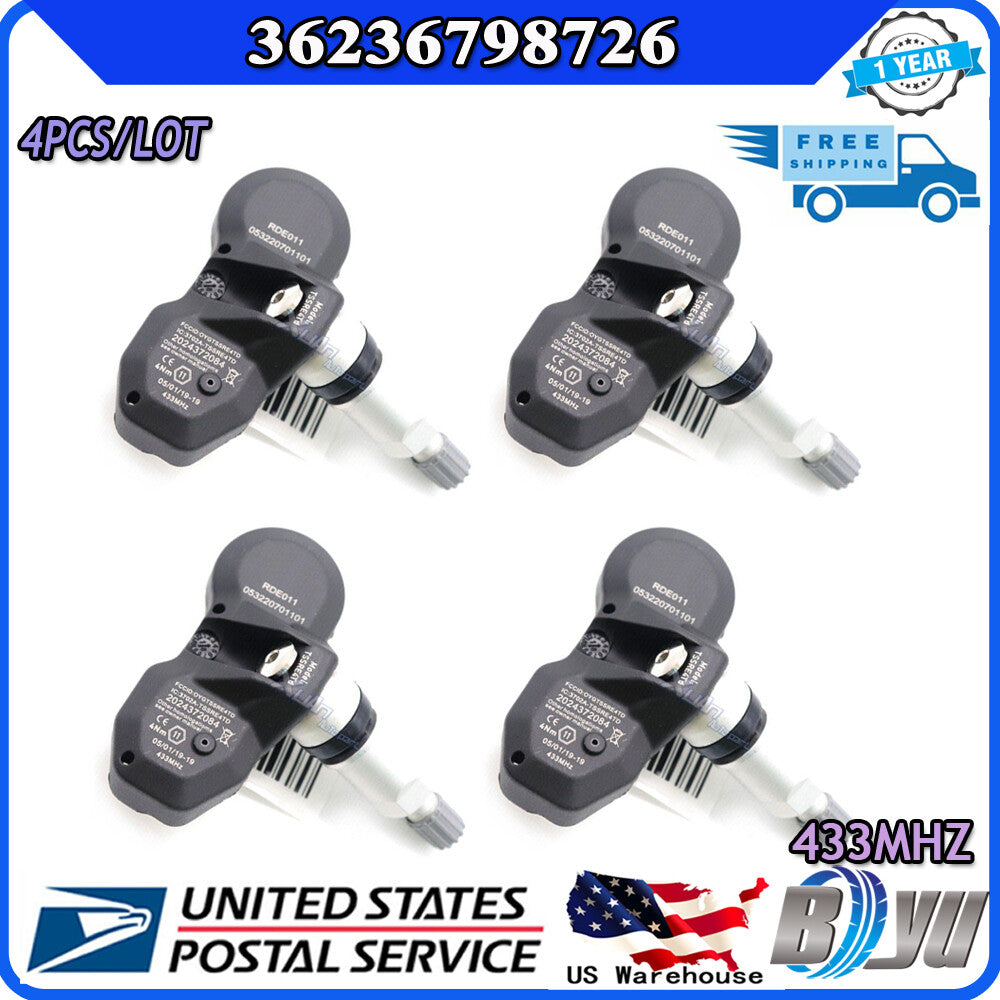 36236798726 4-piece Tire Pressure Sensor (TPMS) for BMW 328i, 335i, 528i, 550i, 750i, 760Li