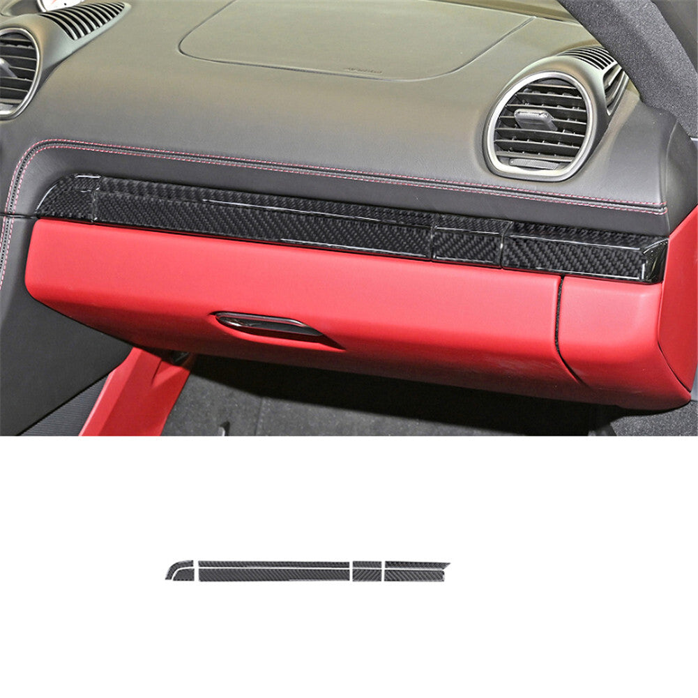 Carbon fiber inner passenger strip trim for Porsche 718 2016-2022