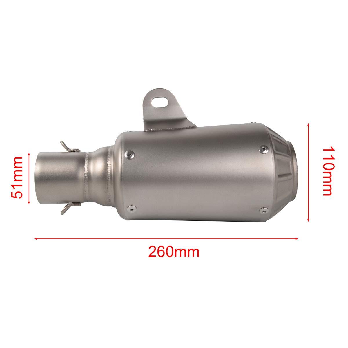 New 38-51mm Universal Motorcycle Short Exhaust Muffler Pipe Slip On DB Killer