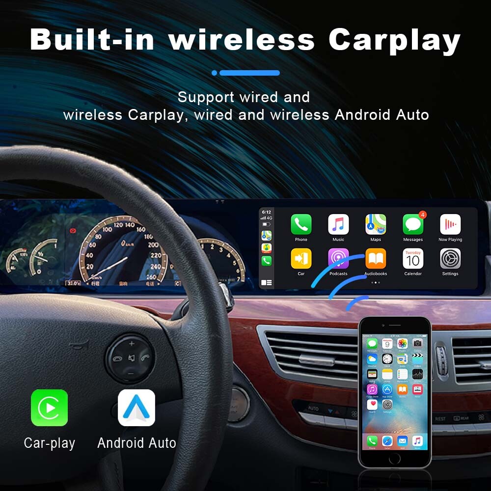 12.3 Android Carplay Car GPS Navi Stereo 8+128G for Benz S Class W221 2006-2013