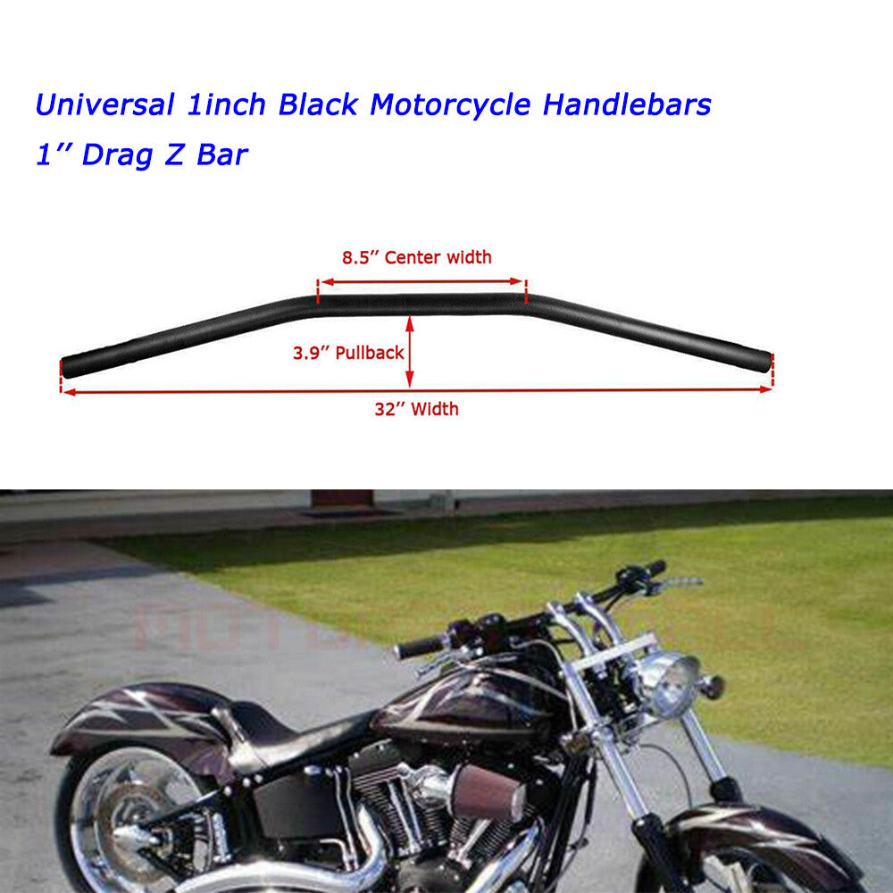 Motorcycle 1Handlebars Drag Bars for Harley Davidson Sportster for Honda Black