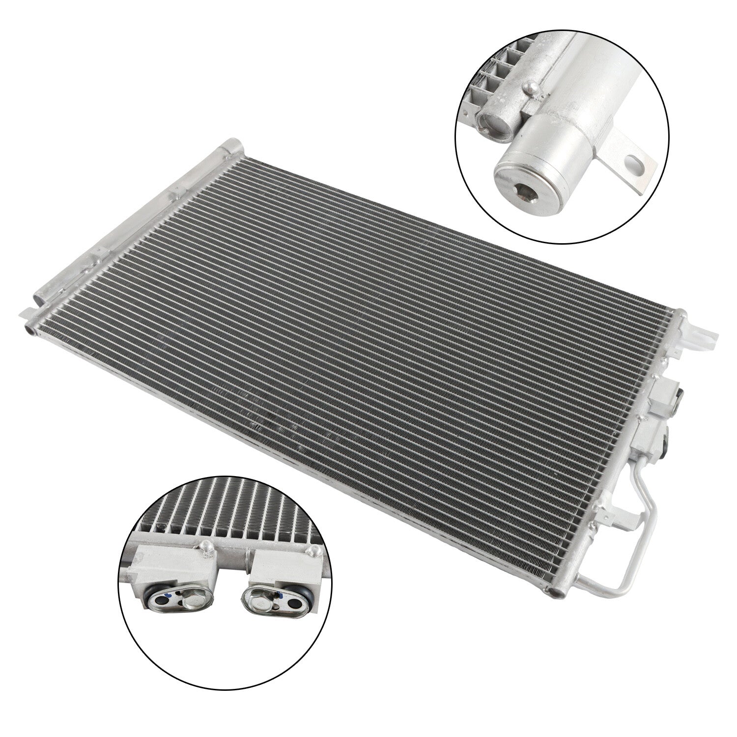 AC Condenser And Radiator Cooling Fan Kit for Chevrolet Equinox for GMC Terrain 2.4L